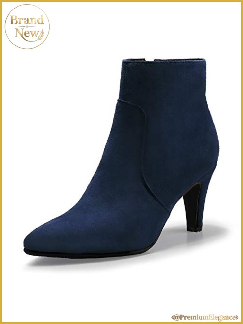 Kitten Low Heel Pointed Toe Short Ankle Booties for Women